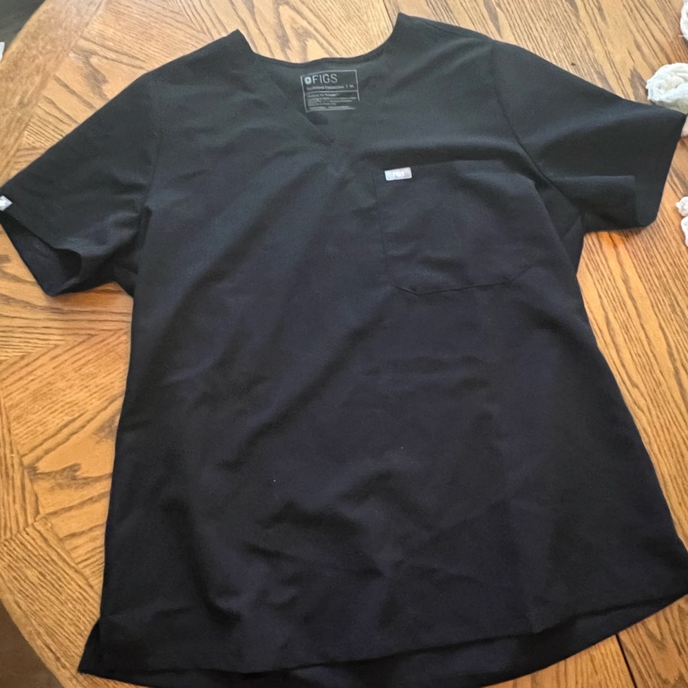 XL Black Catarina one pocket scrub tops